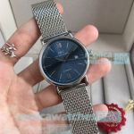 Copy IWC Portofino Blue Dial Silver Bezel Men's Watch
